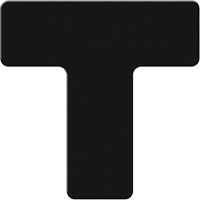 Marqueurs all&eacute;g&eacute;e/5S Armor Stripe, T, 6" lo x 6" la, Noir, Plastique NTL Industrial