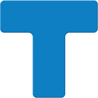 Marqueurs all&eacute;g&eacute;e/5S Armor Stripe, T, 6" lo x 6" la, Bleu, Plastique NTL Industrial