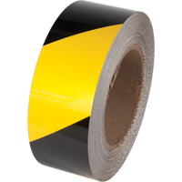 Ruban de marquage pour plancher Tuff Mark, 2" x 100', Polyester, Noir et jaune NTL Industrial