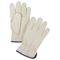 Gants de conducteur doubl&eacute;s pour l'hiver de premi&egrave;re qualit&eacute;, T-Grand, Paume en Cuir fleur de vache, Molleton NTL Industrial