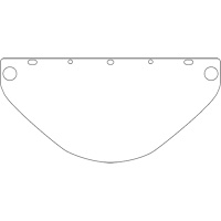 Visi&egrave;re d&eacute;coup&eacute;e &agrave; l'emporte-pi&egrave;ce Dynamic, PETG, Teinte Transparent NTL Industrial
