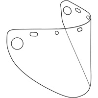 Visi&egrave;re d&eacute;coup&eacute;e &agrave; l'emporte-pi&egrave;ce et form&eacute;e Dynamic, Polycarbonate, Teinte Transparent NTL Industrial