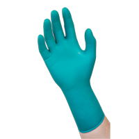 Gants jetables r&eacute;sistants aux produits chimiques 93-260, T-petit, N&eacute;opr&egrave;ne/Nitrile, 7,8 mils, Sans poudre, Vert NTL Industrial