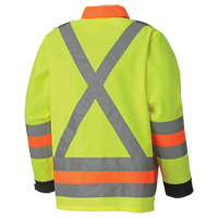 6007 Breathable Traffic Safety Jacket, Polyester, High Visibility Lime-Yellow, X-Small NTL Industrial