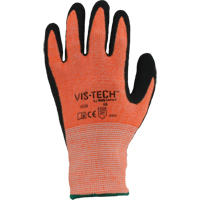 Vis-Tech Y9294 Cut Resistant Gloves, Size 6/X-Small, 13 Gauge, Polyurethane Coated, Stainless Steel Shell, ANSI/ISEA 105 Level 4 NTL Industrial