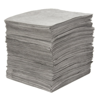 Feuilles absorbantes souffl&eacute;es de premi&egrave;re qualit&eacute;, Universel, 15" x 18", 25 gal. d'absorption NTL Industrial