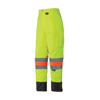 6039 Traffic Control Waterproof Safety Pant, Polyester, X-Small, High Visibility Lime-Yellow NTL Industrial