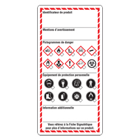 &eacute;tiquettes pour le milieu de travail, Papier cartonn&eacute;, 3" la x 6" h, Français NTL Industrial