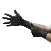 Gants Black Dragon Zero, T-petit, Nitrile, 4,5 mils, Sans poudre, Noir, Classe 2 NTL Industrial