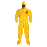 Coveralls, Medium, Yellow, Tychem&reg; 2000 NTL Industrial