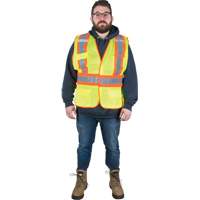 Veste d'arpenteur r&eacute;sistante aux flammes, Jaune lime haute visibilit&eacute;, Moyen, Polyester NTL Industrial