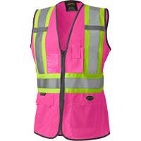 139PK Women's Safety Vest, Pink, X-Small, Polyester NTL Industrial