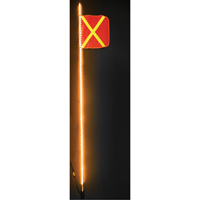 Safety Whip&reg; Heavy-Duty LED Whips, Hitch Mount, 8 High, Orange with Reflective NTL Industrial