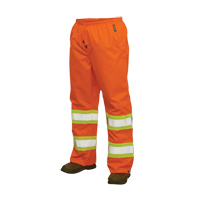 300D Safety Rain Pant, Polyester, Large, High Visibility Orange NTL Industrial
