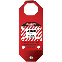 Stopout<sup>®</sup> OSHA Danger Aluma-Tag™ Locked Out Do Not Operate Hasp, Red SGH860 | NTL Industrial