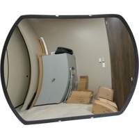 Roundtangular Convex Mirror with Bracket, 12" H x 18" W, Indoor/Outdoor SGI561 | NTL Industrial