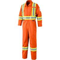 7702 FR Hi-Vis Safety Coveralls, Size 36, Orange NTL Industrial