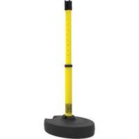 PLUS Barrier Post Set Receiver, 42" High, Yellow NTL Industrial