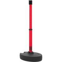 PLUS Barrier Post Set Receiver, 42" High, Red NTL Industrial
