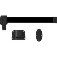 PLUS Wall Mount Barrier System, Plastic, Screw Mount, 15', Black Tape NTL Industrial