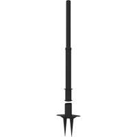 PLUS Barrier Post, 42" High, Black NTL Industrial
