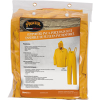 577 3-Piece Rain Suit, Polyester/PVC, 5X-Large, Yellow NTL Industrial