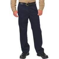 Pantalon de travail de protection contre l'arc &eacute;lectrique, 28, x 26, Bleu marin, 12,4 cal/cm2 NTL Industrial