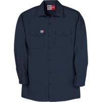 Chemise de travail de protection contre l'arc &eacute;lectrique, Moyen (grande taille), Bleu marin NTL Industrial