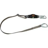 V-Series Tie-Back Lanyard, 6', Carabiner Center, Snap Hook Leg Ends, Polyester NTL Industrial