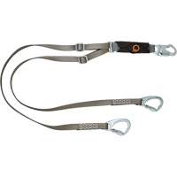 V-Series Tie-Back Lanyard, 6', Carabiner Center, Snap Hook Leg Ends, Polyester NTL Industrial
