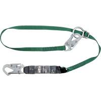 V-Series Tie-Back Lanyard, 6', Rebar Hook Center, Snap Hook Leg Ends, Polyester NTL Industrial