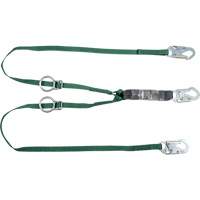 V-Series Tie-Back Lanyard, 6', Snap Hook Center, Snap Hook Leg Ends, Polyester NTL Industrial