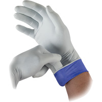 Gants d'examen bicolores LSE-104 Lifestar EC, Petit, Nitrile, 5,5-mil, Sans poudre, Blanc, Classe 2 NTL Industrial