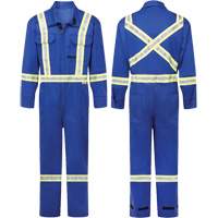 Avenger 7 oz. Flame Resistant Coveralls, Size 34, Royal Blue NTL Industrial