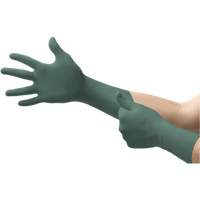Gants Dura Flock, Petit, Nitrile, 8 mils, Sans poudre, Vert NTL Industrial
