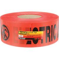 Scotch&reg; Buried Barricade Tape, English, 3" W x 1000' L, 4 mils, Black on Red NTL Industrial