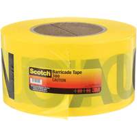 Scotch&reg; Buried Barricade Tape, English, 3" W x 1000' L, 2 mils, Black on Yellow NTL Industrial