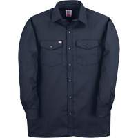 Long-Sleeved Twill Work Shirt, Men's, Medium (Tall), Navy Blue NTL Industrial