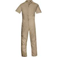 Short-Sleeved Coveralls, Men's, Tan, Size 4X-Large NTL Industrial