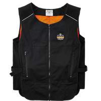 Chill-Its&reg; 6260 Lightweight Phase Change Cooling Vest with Packs, Small/Medium, Black NTL Industrial