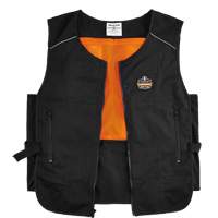 Chill-Its<sup>®</sup> 6260 Lightweight Phase Change Cooling Vest with Packs, Small/Medium, Black SGN882 | NTL Industrial