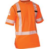 T-shirt &agrave; manches courtes haute visibilit&eacute; Polartec Power Grid, Polyester, Petit, Orange NTL Industrial