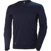 Lifa&reg; Max Moisture-Wicking Crewneck Undershirt, Men's, X-Small, Navy Blue NTL Industrial