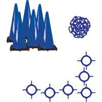 Traffic Cone & Chain Kit, 28", Blue SGO161 | NTL Industrial