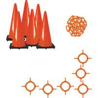 Traffic Cone & Chain Kit, 28", Orange SGO162 | NTL Industrial