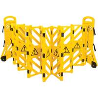 Portable Mobile Barrier, 40" H x 13' L, Yellow SGO660 | NTL Industrial