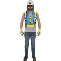 Chill-Its<sup>®</sup> 6687 Economy Dry Evaporative Cooling Vest, Small/Medium, High Visibility Lime-Yellow SGO695 | NTL Industrial
