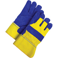 Gants d'ajusteur, Grand, Paume en Cuir de vache refendu, Doublure en Peluche d'acrylique NTL Industrial