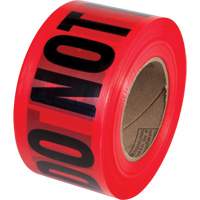 PrimeGuard "Danger Do Not Enter" Barricade Tape, English, 3" W x 1000' L, Black on Red NTL Industrial