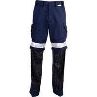 High Visibility Pants, Poly-Cotton, 32, Navy Blue NTL Industrial